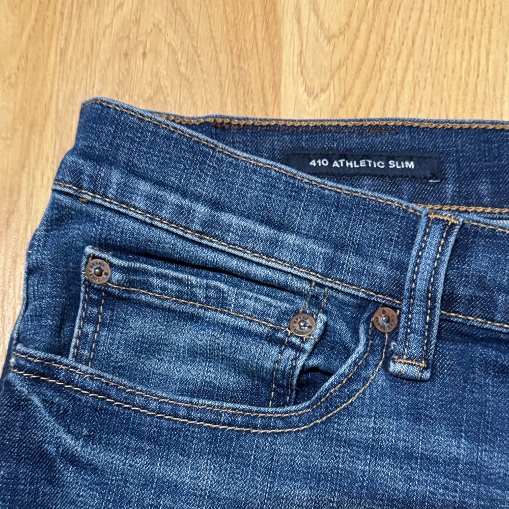 Lucky Brand size 40X34 40 410 athletic slim Men's Dark Blue Straight Jeans - Picture 5 of 12